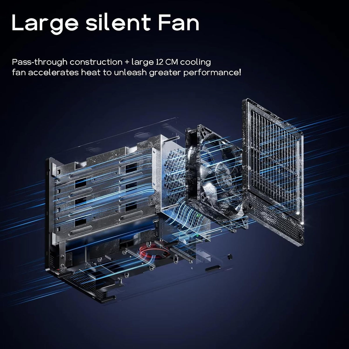 AOOSTAR WTR PRO AMD Ryzen 7 5825u 4 Bay NAS Mini PC, 16GB RAM 512GB SSD, 4K HDMI, 2 * M.2 NVMe Slots, 2.5/3.5 SATAx 4 Storage(Up to 4 * 22TB)