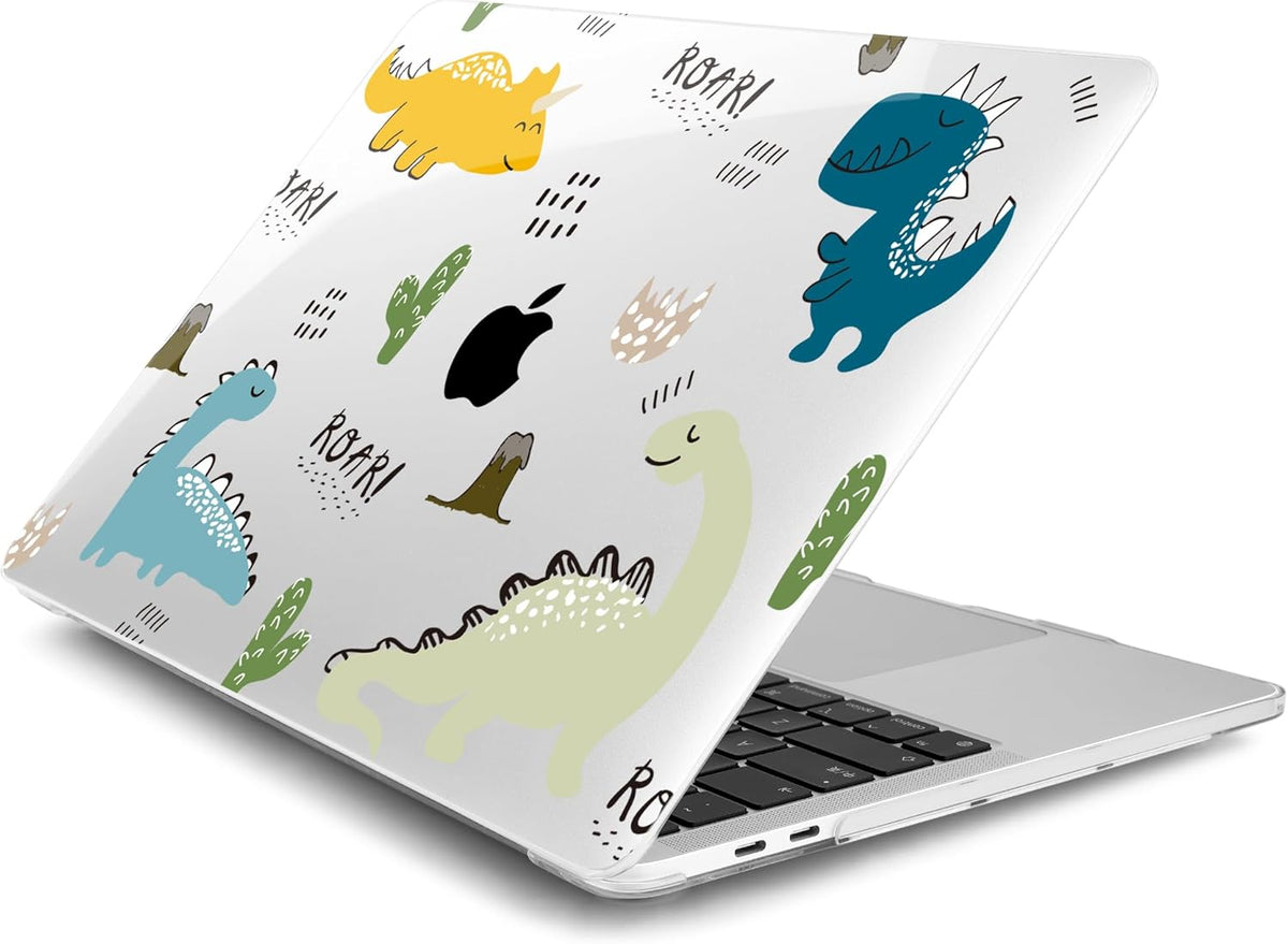 Batianda Case for M1 MacBook Air 13 Inch Model A2337 A2179 A1932 2021 2020 2019 Release,Lovely Creative Series Design Hard Shell with Keyboard Cover & Screen Protector, Cute Dinosaur