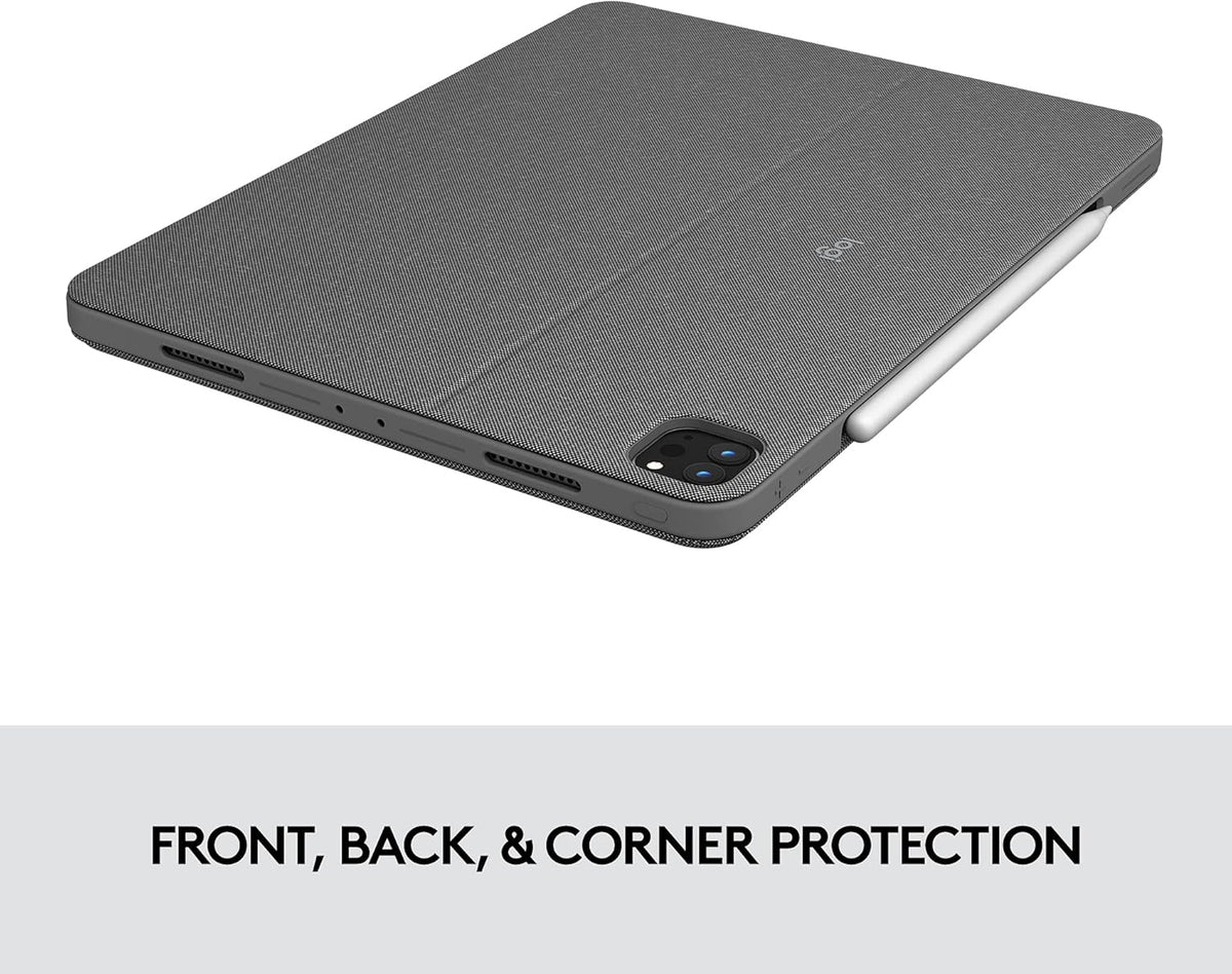 Logitech Combo Touch iPad Pro 11-inch (1st, 2nd, 3rd, 4th gen - 2018, 2020, 2021, 2022) Keyboard Case - Detachable Backlit Keyboard, Click-Anywhere Trackpad - Oxford Gray; USA Layout