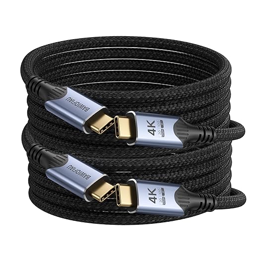 Long USB-c Cables 2 Pack 10FT 100W Fast Charging 20Gbps SuperSpeed USB 3.2 Gen 2x2 4K@60Hz Video Compatible with Thunderbolt 4/3
