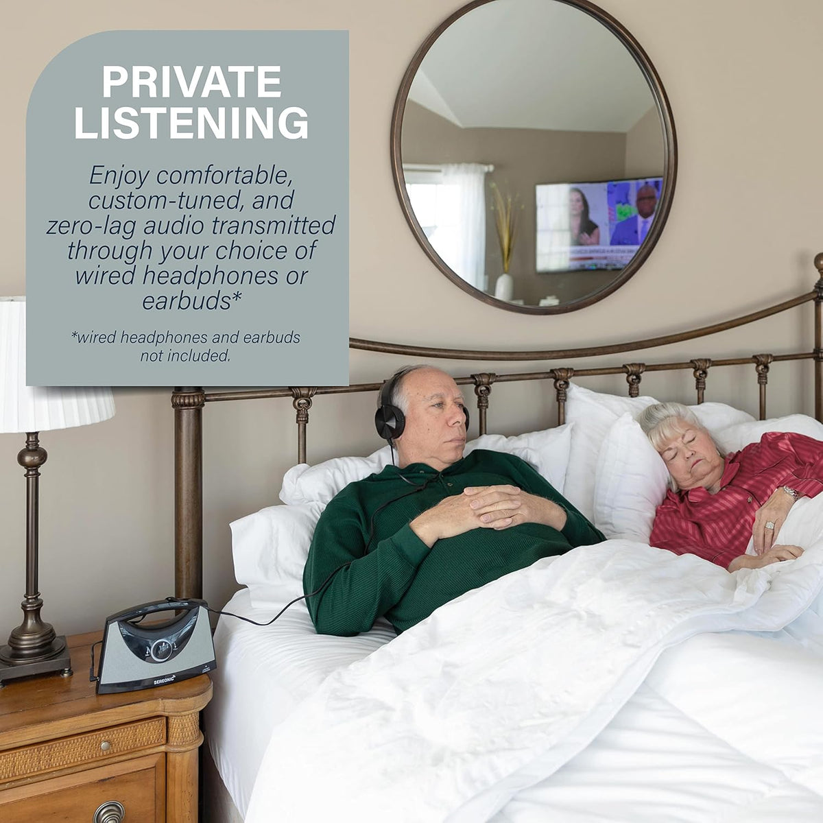 Portable Wireless Speakers for Smart TV - Ideal for TV Watching Without The Blaring Volume - Designed for Hard of Hearing, Elderly, and Seniors - 100ft Range
