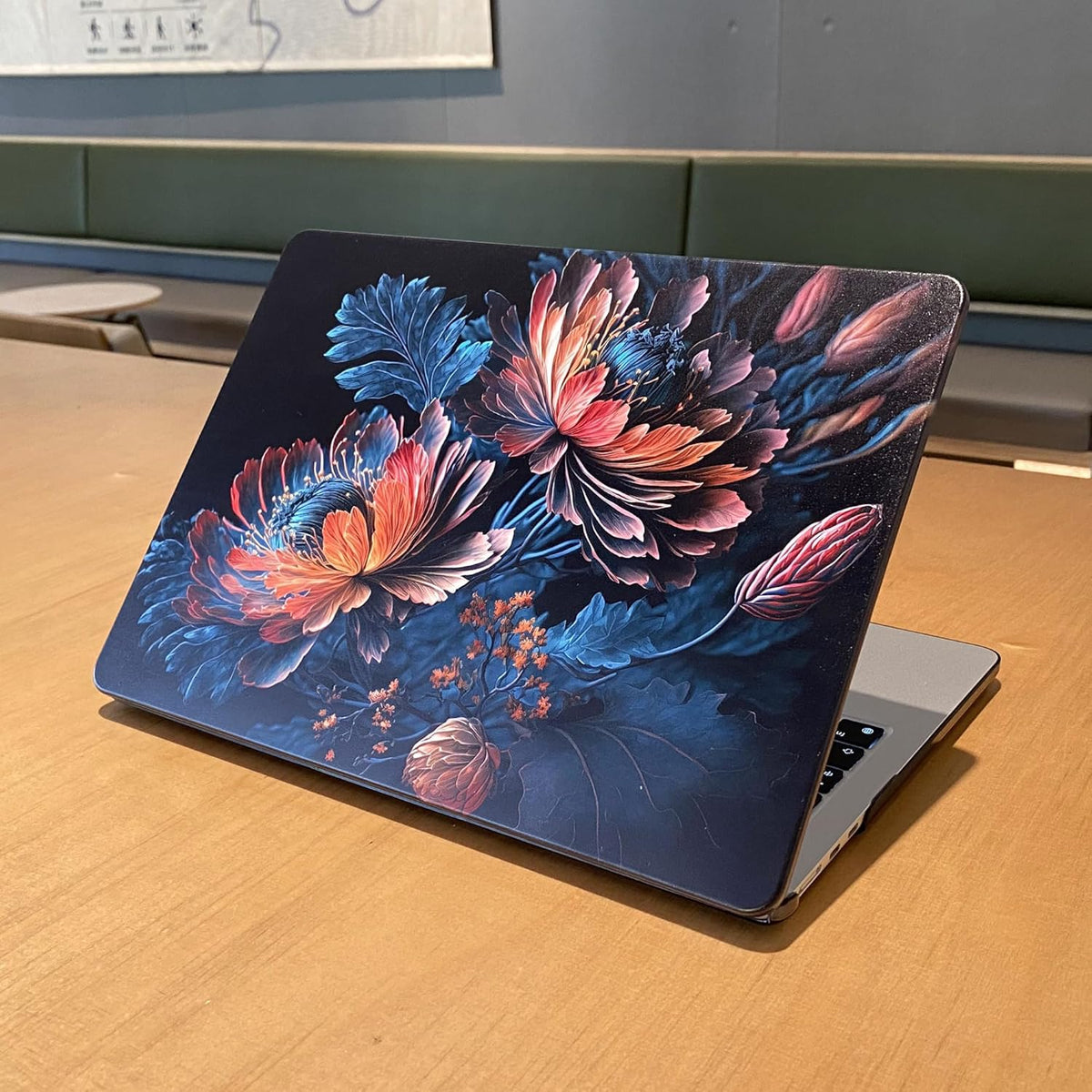 MEEgoodo for M4/M3/M2 MacBook Air 15.3 inch Case 2025 2024 2023, Case Fit Model (A3241/A3114/A2941) for MacBook Air 15 inch, Laptop Hard Shell with Keyboard Cover, Bunch Flowers