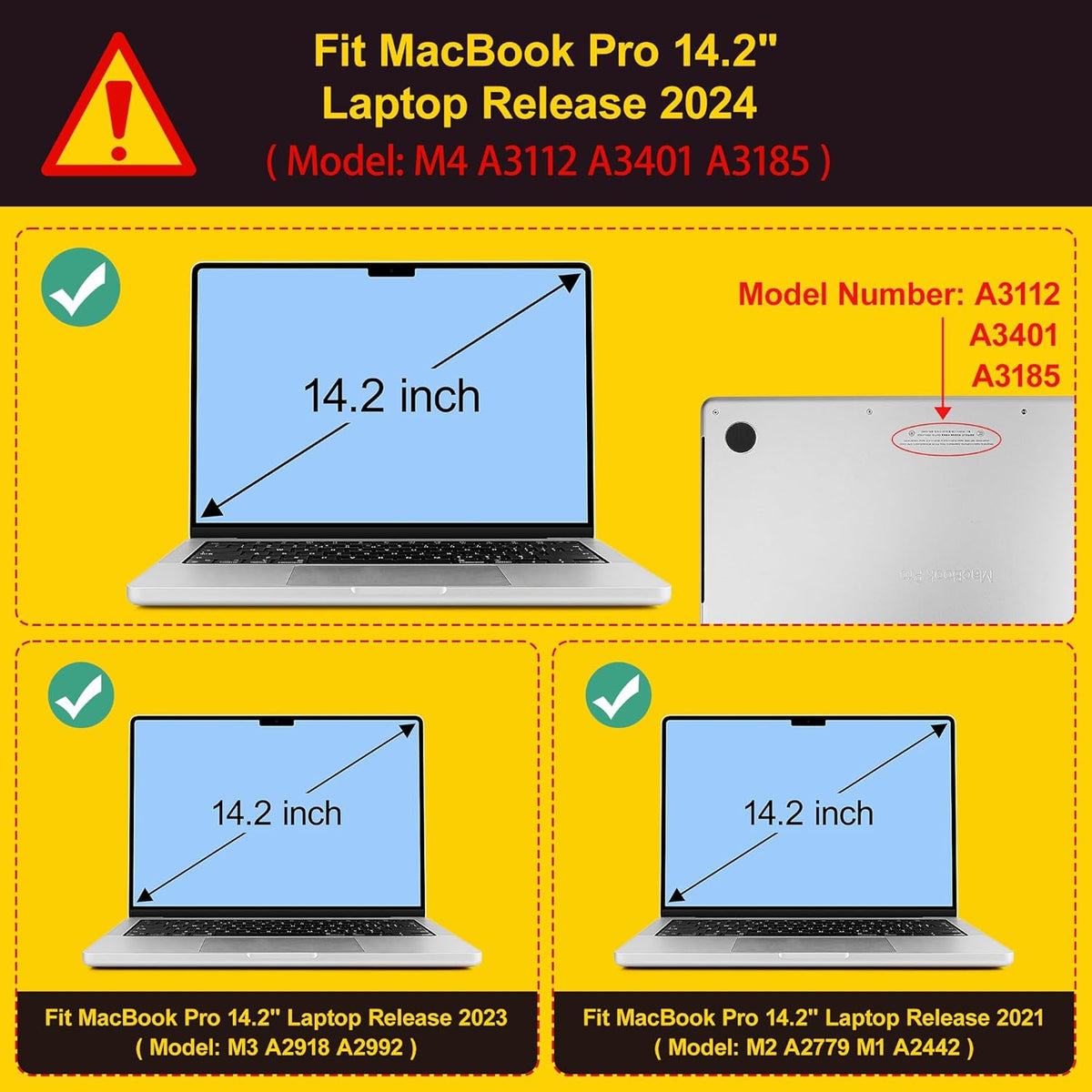Tuiklol for MacBook Pro 14 Inch Case 2024-2021 Release M4 A3112 A3401 A3185/M3 A2918 A2992/M2 A2779/M1 A2442 Pro/Max,Hard Shell Case with Keyboard Cover & Screen Protector for Touch ID,Unique Flower