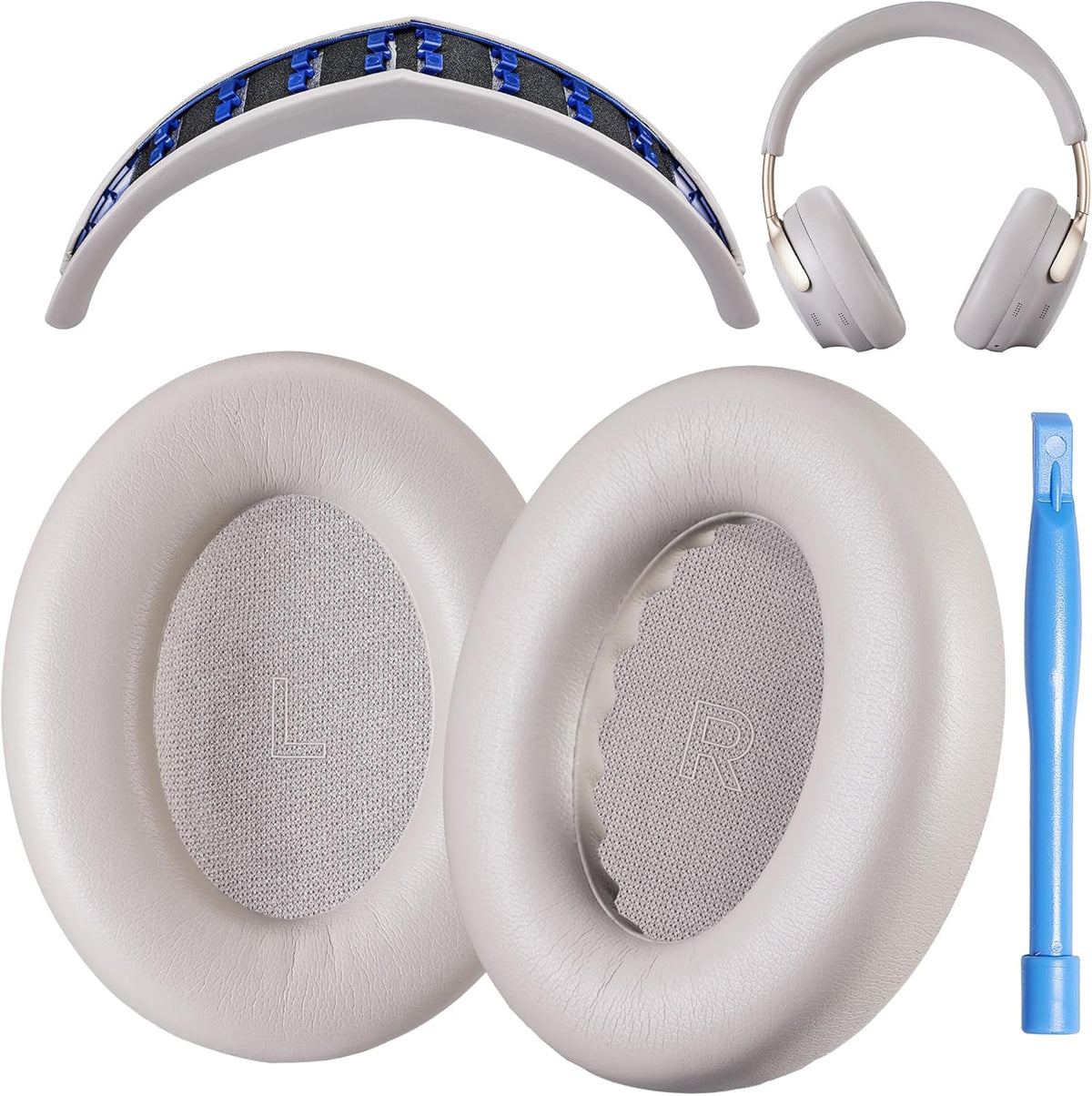 QC Ultra Replacement Ear pad and Headband Pad Kit Cushion Compatible with Bose QuietComfort Ultra Wireless Headphones (Sandstone). Easy DIY Installation + Great Comfort