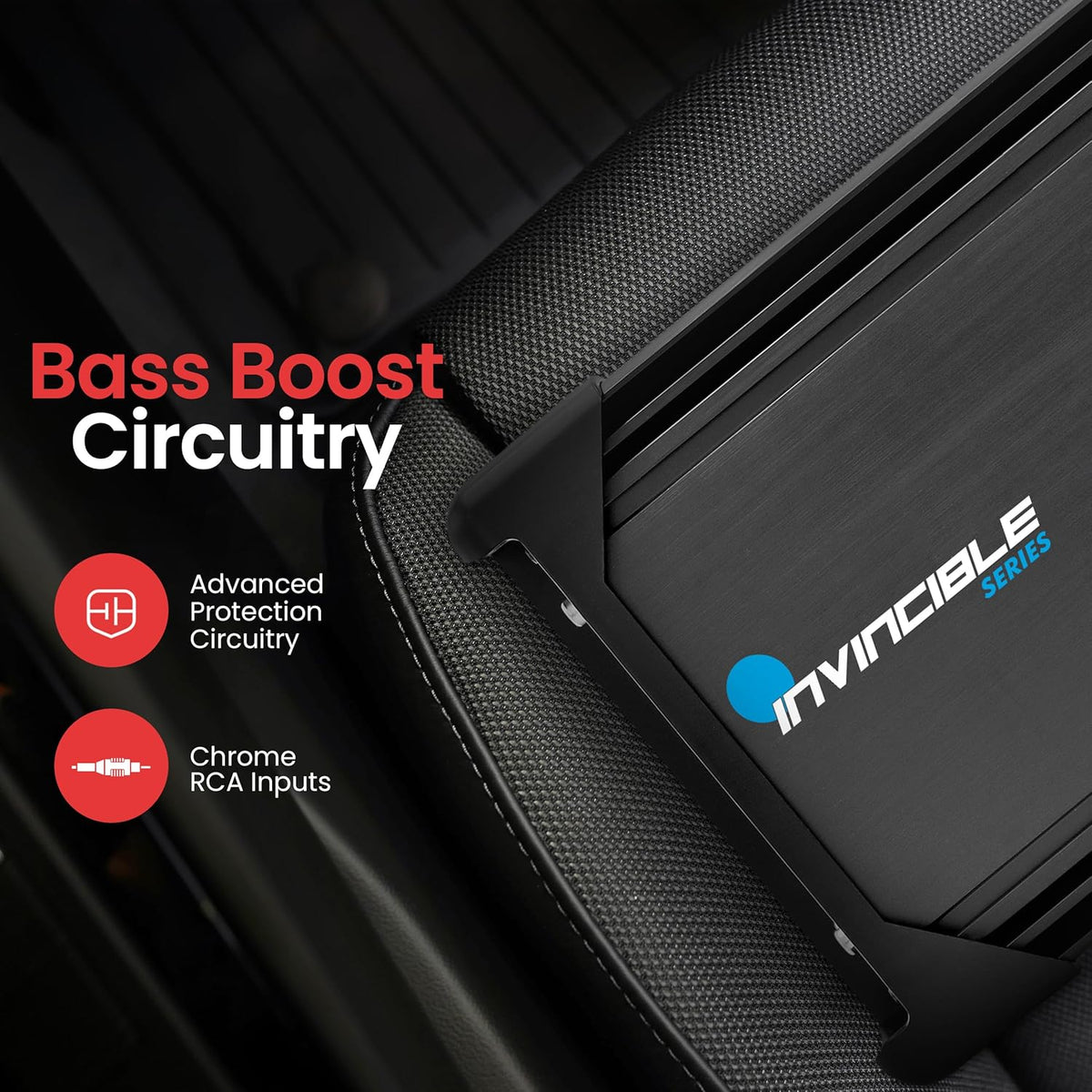 Pyle 1Channel 2000W Class D Car Audio System Amplifier, 14"Invincible Monoblock Series Amp, Advanced Protection Circuitry, PWM Power Supply, 5-Way Protection, Lightweight & Compact Design, LPF Control
