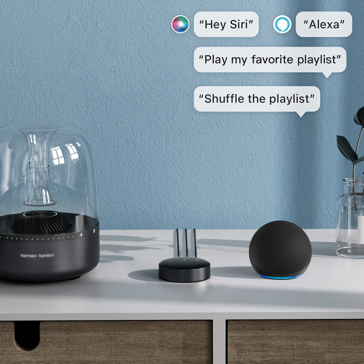 WiiM Mini AirPlay 2 Wireless Audio Streamer, Multiroom Stereo, Preamplifier, Works with Alexa and Siri Voice Assistants, Stream Hi-Res Audio from Amazon Music, Tidal and More