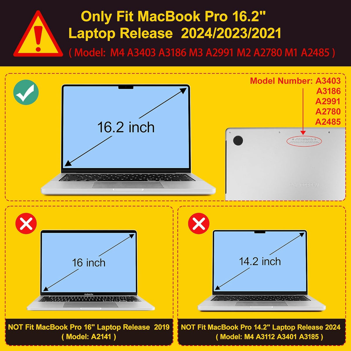 Mektron Case for MacBook Pro 16" M4 A3403 A3186 M3 A2991 M2 A2780 M1 A2485 (2021/2023/2024) Pro/Max with Touch ID, Hard Shell Plastic Laptop Cover Keyboard Cover Screen Protector, Mushrooms