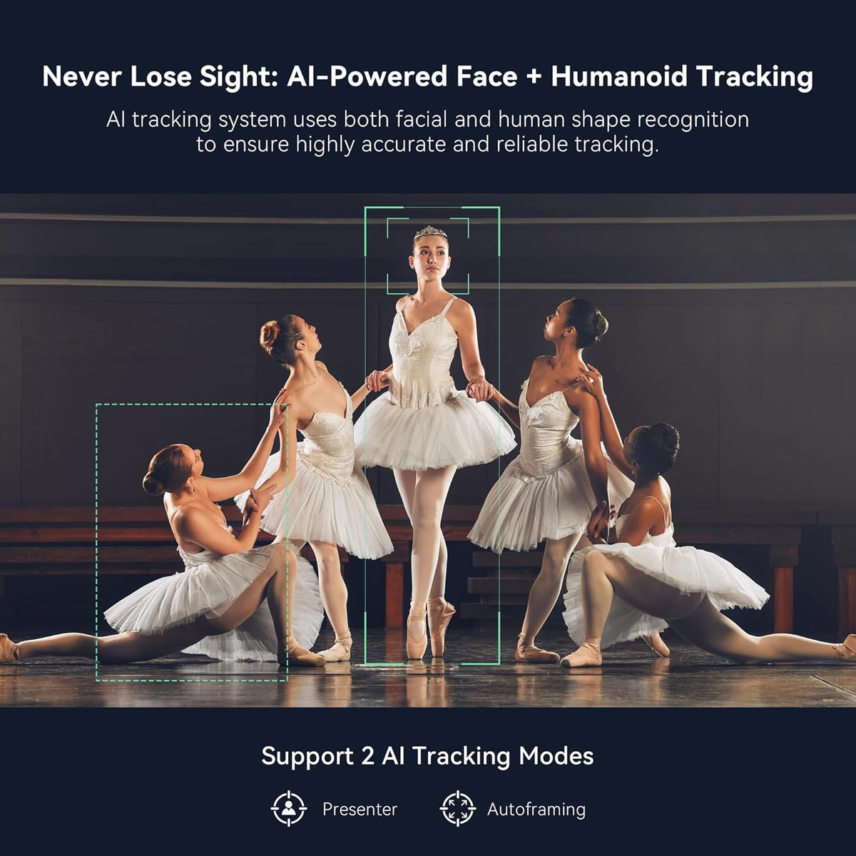 4K NDI PTZ Camera AI Auto-Tracking 20X Optical Zoom HDMI IP Live Streaming SDI USB3.0 PoE LAN Supports for Church Worship Event Video Conference YouTube OBS vMix Zoom Teams and More