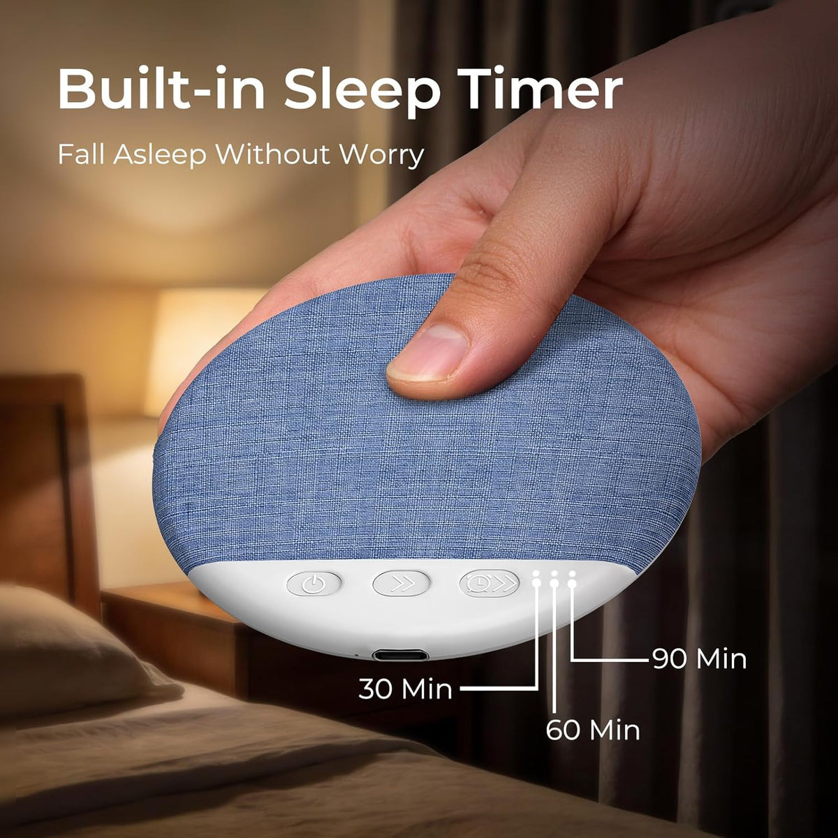 heetipuk 2026 Pillow Speaker,Bluetooth Pillow Speakers for Sleeping,Ultra-Thin Under Pillow Speakers with White Noise
