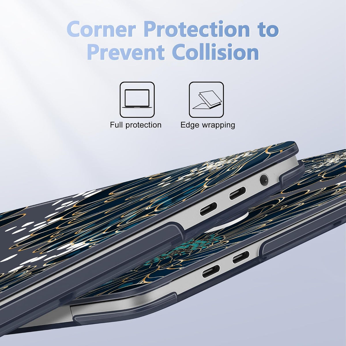 for MacBook Pro 16 inch Case 2019 2020 Release Model A2141, Plastic Hard Shell Cover with Keyboard Cover & Screen Protector for MacBook Pro 16 inch with Touch Bar & Touch ID, Luxury Floral
