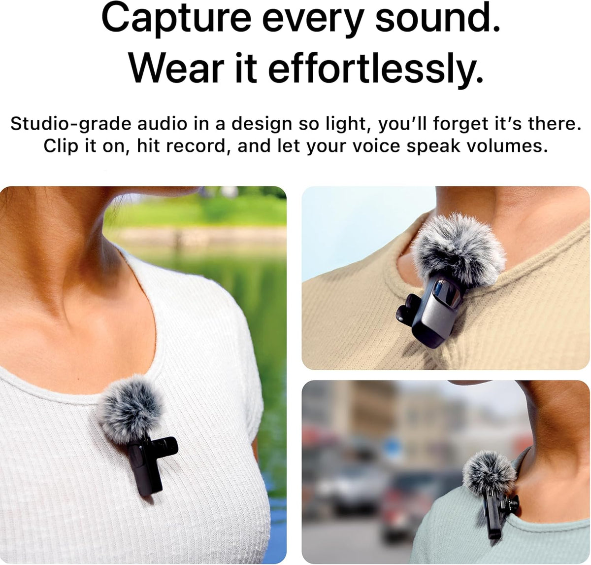 Mini Mic Pro (Latest Model - Wireless Microphone for iPhone, iPad, Android, Lavalier Microphone for Video Recording - iPhone Mic Crystal Clear Recording with USB-C for Podcast (iPhone 14 & Below)