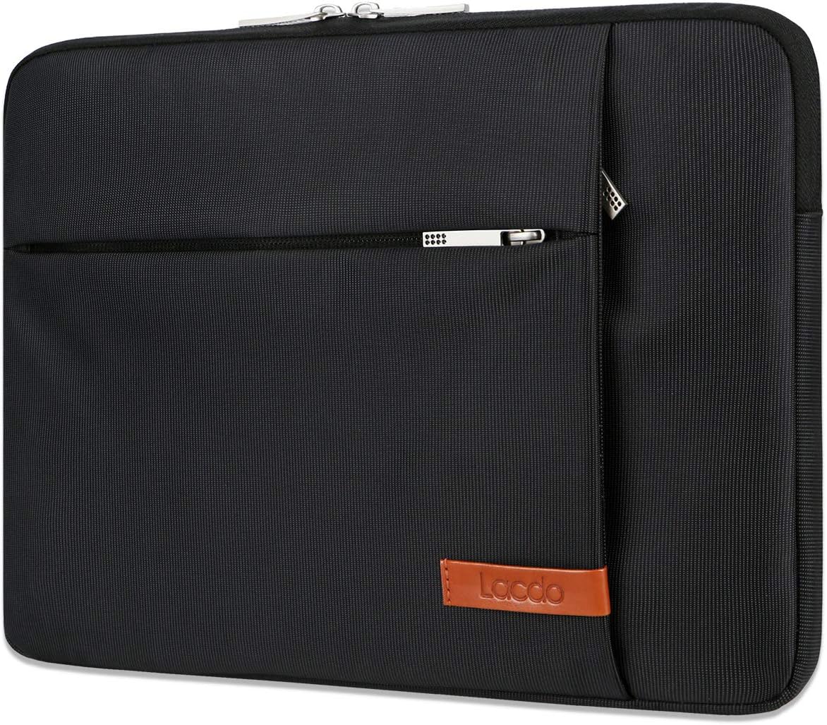 Lacdo 15-15.6 Inch Laptop Sleeve Case for Acer HP Lenovo Dell ASUS Laptop, Acer Aspire 15, HP Pavilion/Envy 15, Dell Inspiron/Latitude 15, Lenovo IdeaPad 15, ASUS ZenBook 15 Computer Bag, Black