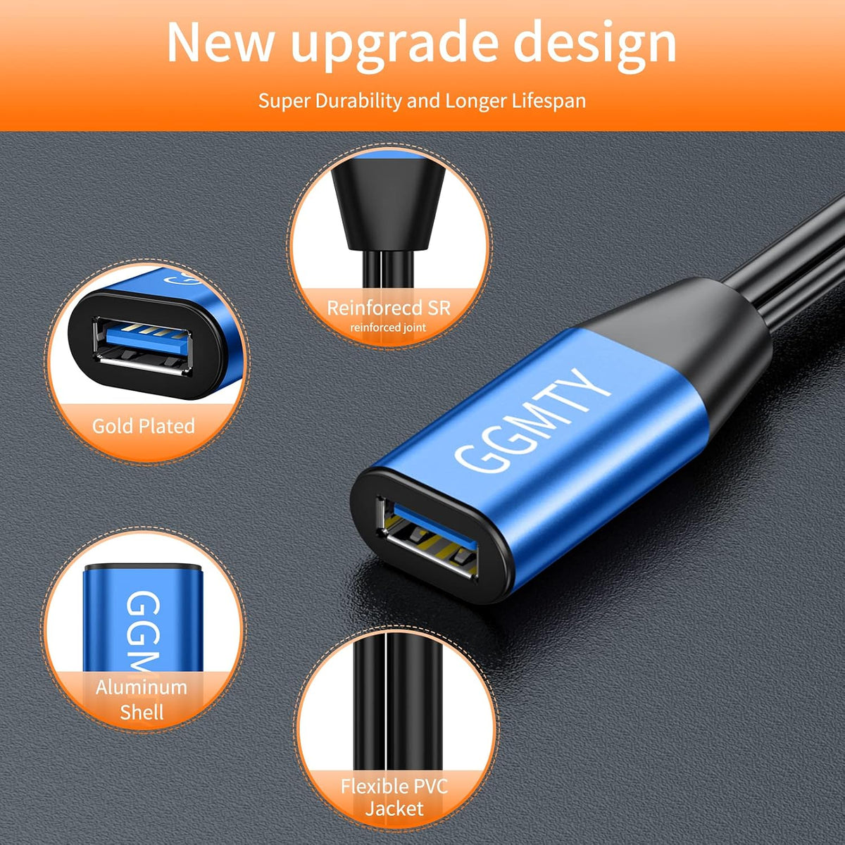 GGMTY 2.0 75ft, 480 USB Type A Male to A Female Active Repeater Extension Cable High Speed Mbps