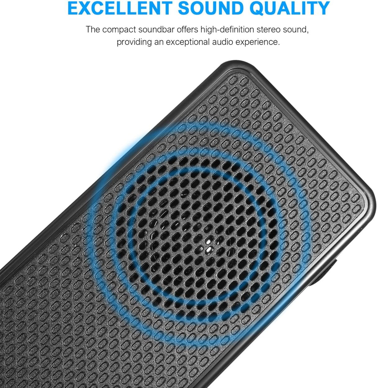 HOMSFOU 2.0 Setup Sound Bar Home Soundbar System Stereo Desktop Speaker for Tv Pc Mobile Devices Compact Sound Bar