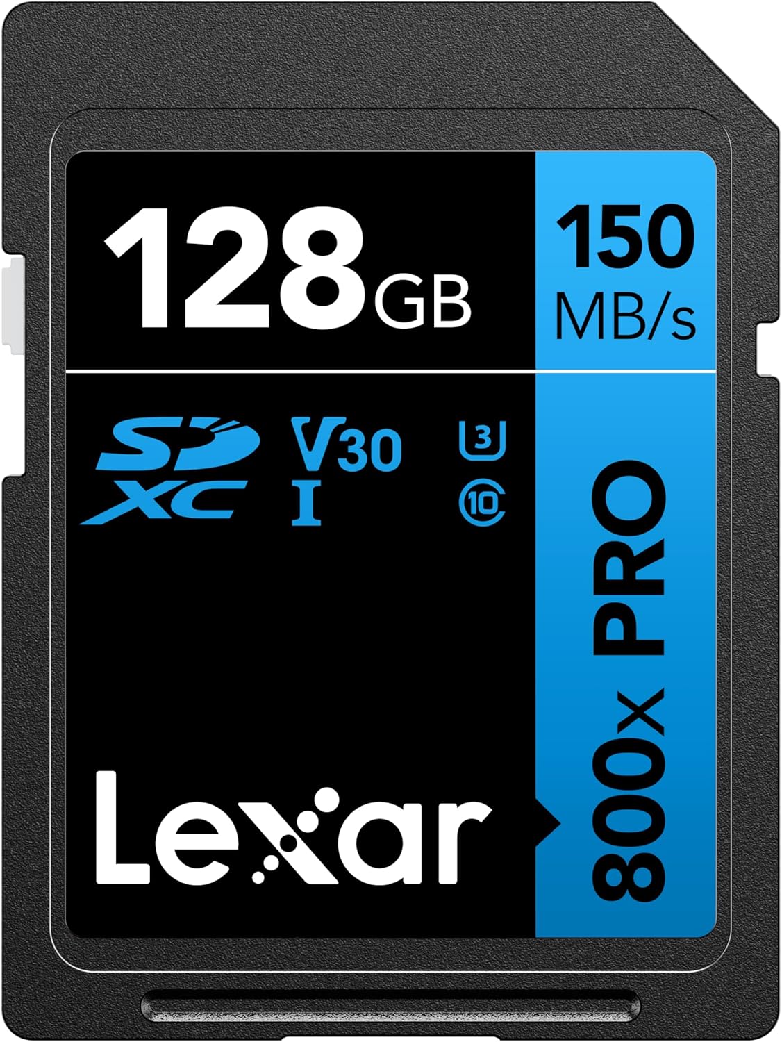 Lexar 128GB High-Performance 800x PRO SD Card, UHS-I, C10, U3, V30, 4K, Up to 150MB/s Read SDXC Memory Card, for Point-and-Shoot & Mid-Range DSLR Cameras, HD Camcorders (LSD0800P128G-BNNNU)