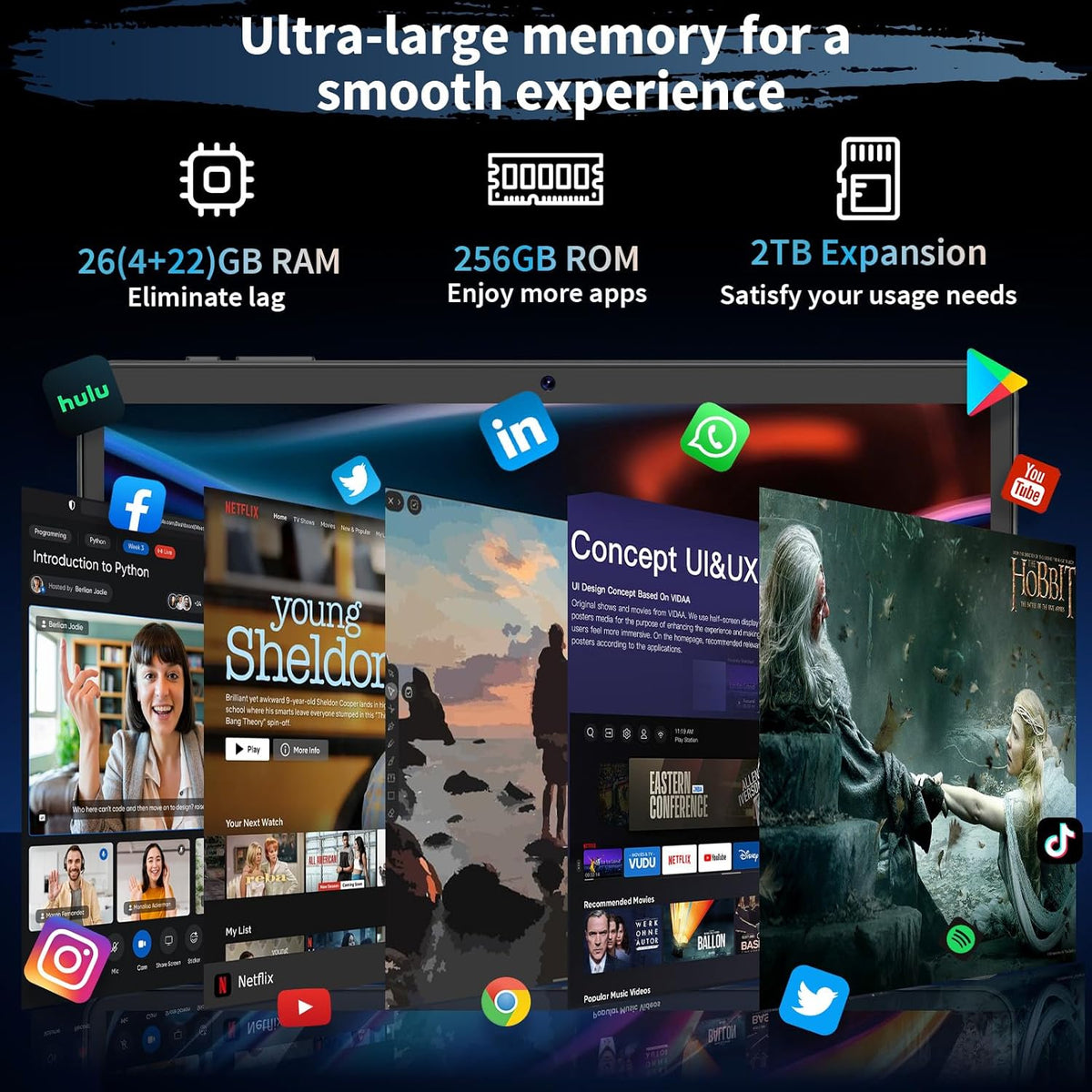 Android 15 Tablet, 26GB + 256GB (2TB Expandable), 10.1-inch Tablet with Keyboard, 8000 mAh Battery, BT 5.0, 5G WiFi, Widevine L1, 2-in-1 Tab with Mouse, Protective Case，Stylus（Silver）