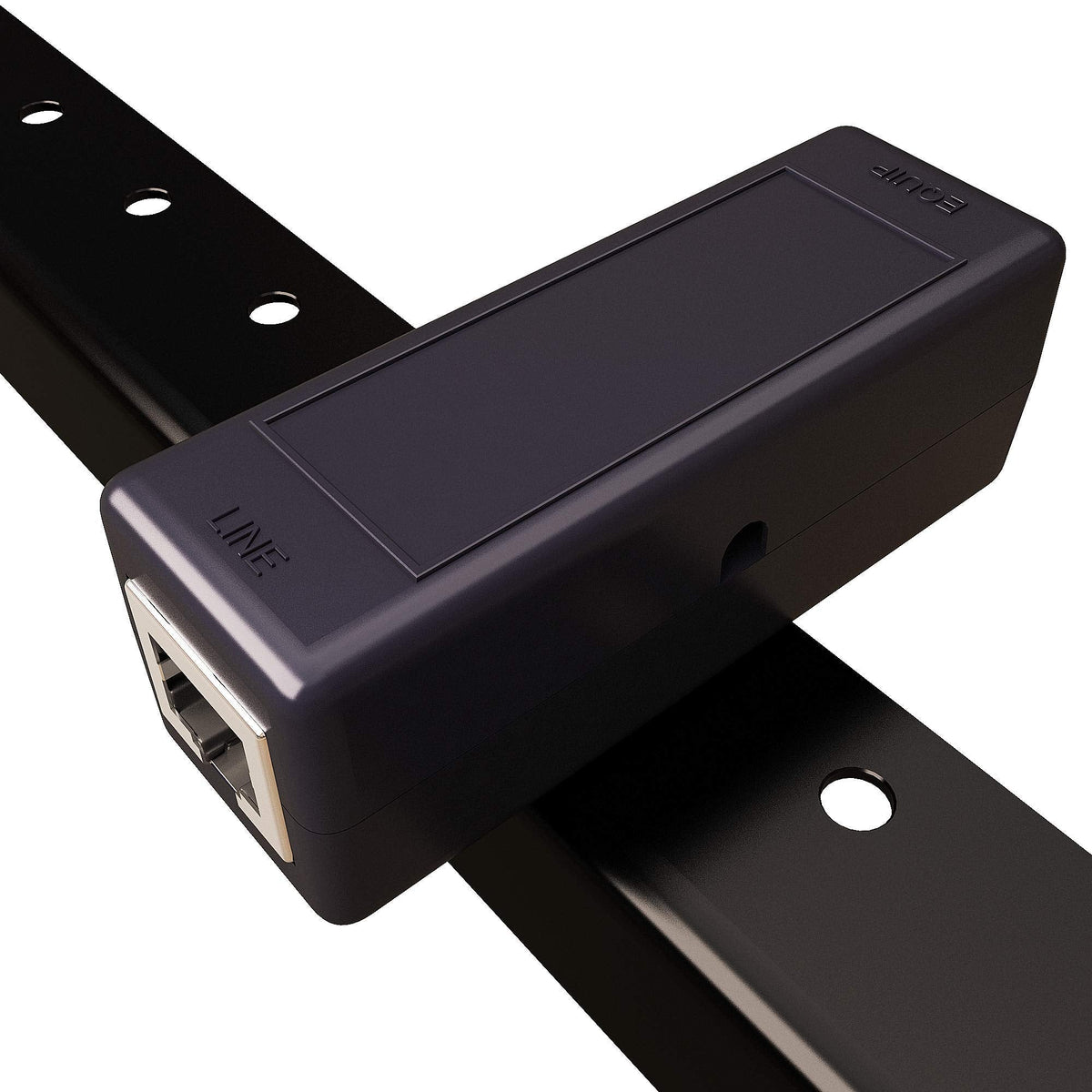 Tupavco TP308 - Server Rack Rail 1U 19" (Front Mount) 16 Screw Slots Capacity (Cold Rolled Steel - Black) for Network Cabinet and Electronics Media