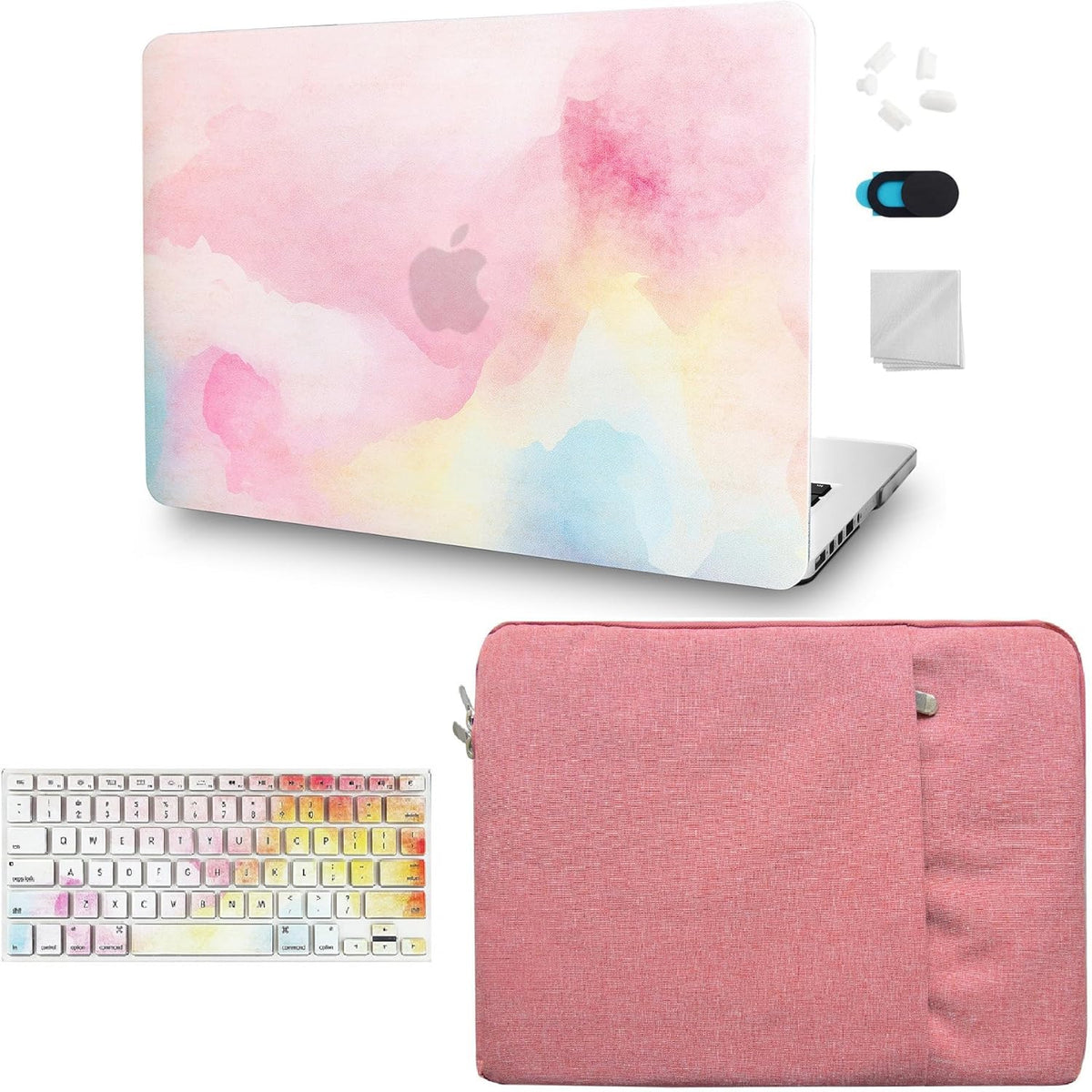 KECC Compatible with MacBook Pro 13 inch Case 2020-2025, 2016-2019 Release M2 M1 A2338 A2289 A2251 A2159 A1989 A1706 A1708 Plastic Hard Shell + Keyboard Cover + Sleeve, Pink Mist