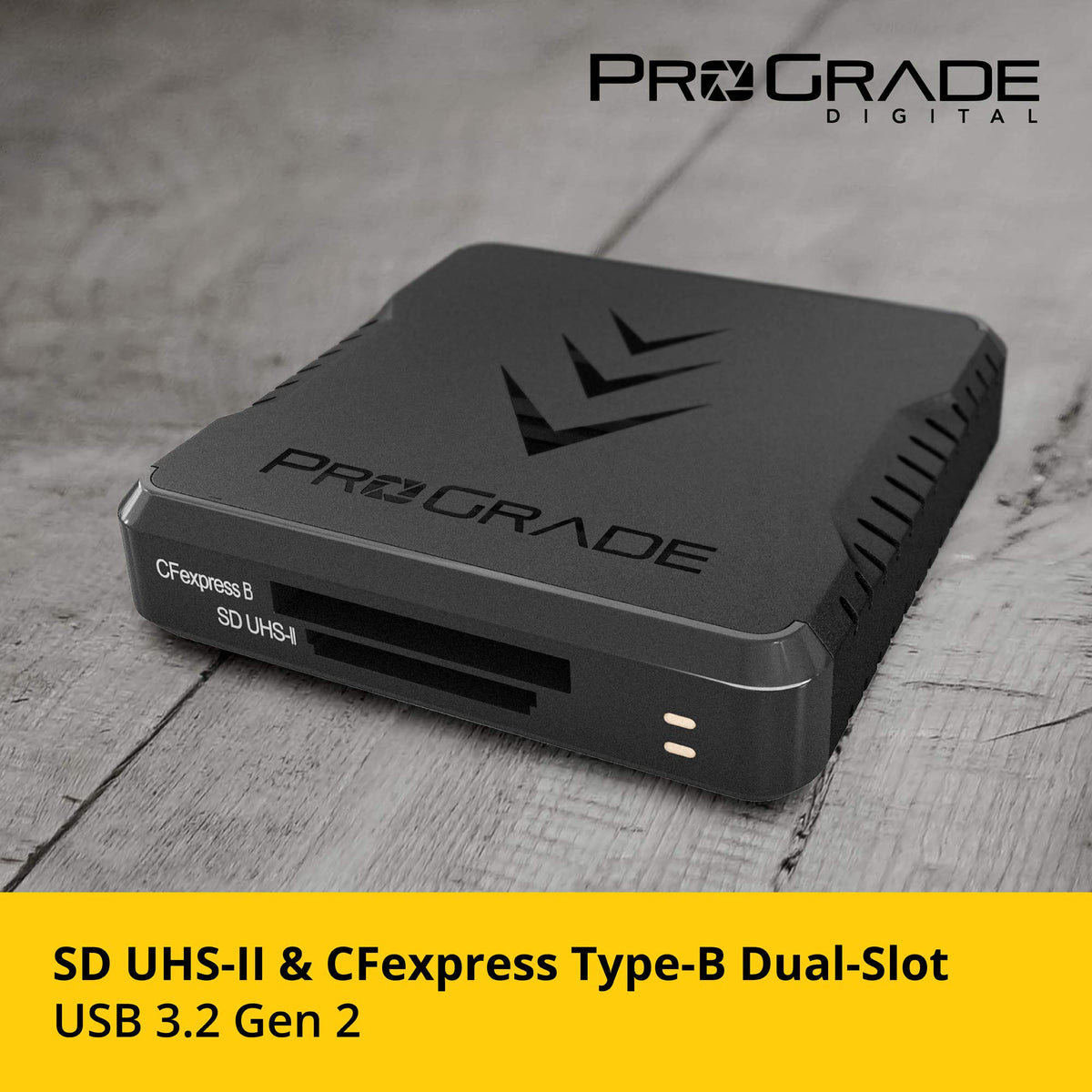CFexpress Type B and SD UHS-II Dual-Slot Memory Card Reader by ProGrade Digital | USB 3.2 Gen 2 for Professional Filmmakers, Photographers & Content