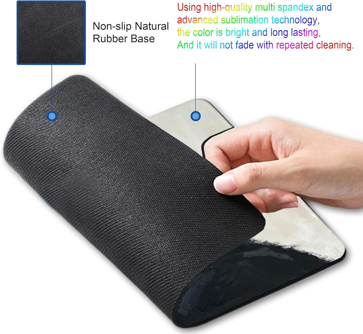 Mouse pad, Mouse pad with Design, Gorilla Oil Painting Graffiti, Funny Home and Office Non-Slip Computer Mousepad
