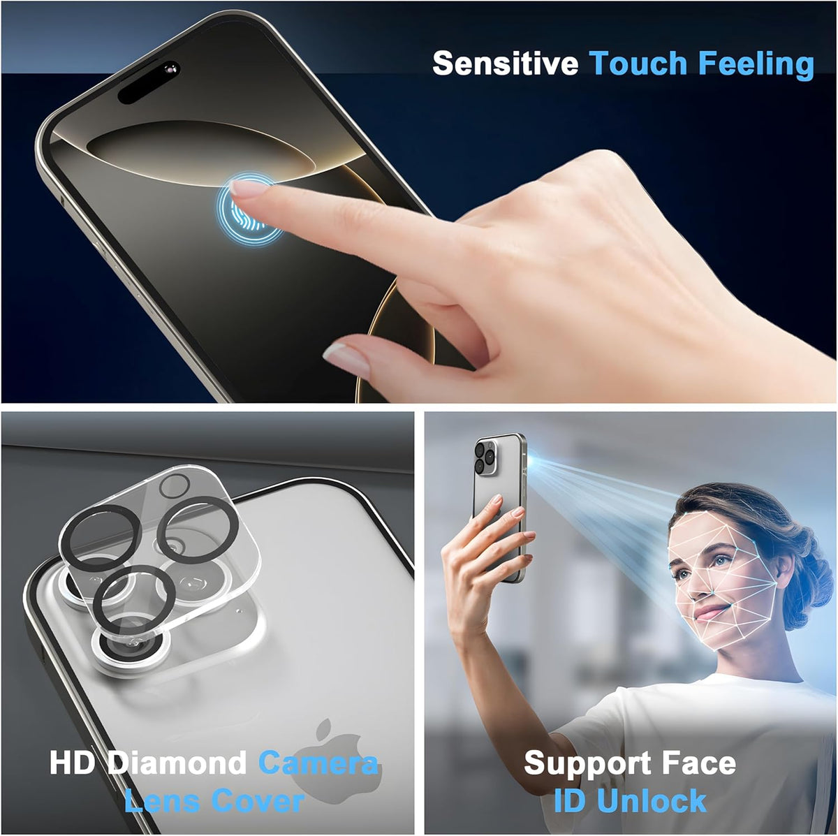 Privacy Magnetic Case for iPhone 16 Plus with Metal Titanium Frame Privacy Screen Protector & Camera Lens Protector, Magnetic Adsorption Double Sided Glass Case Anti Peep Anti Spy Phone Cover