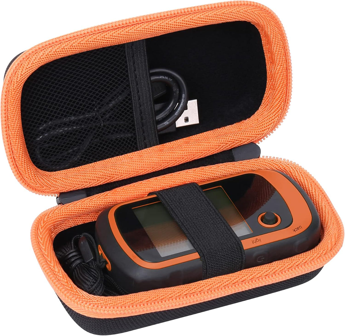 Aenllosi 20/20x/30x/22x/32x Hard Carrying Case Replacement for Garmin eTrex Handheld GPS by (Orange Zipper)