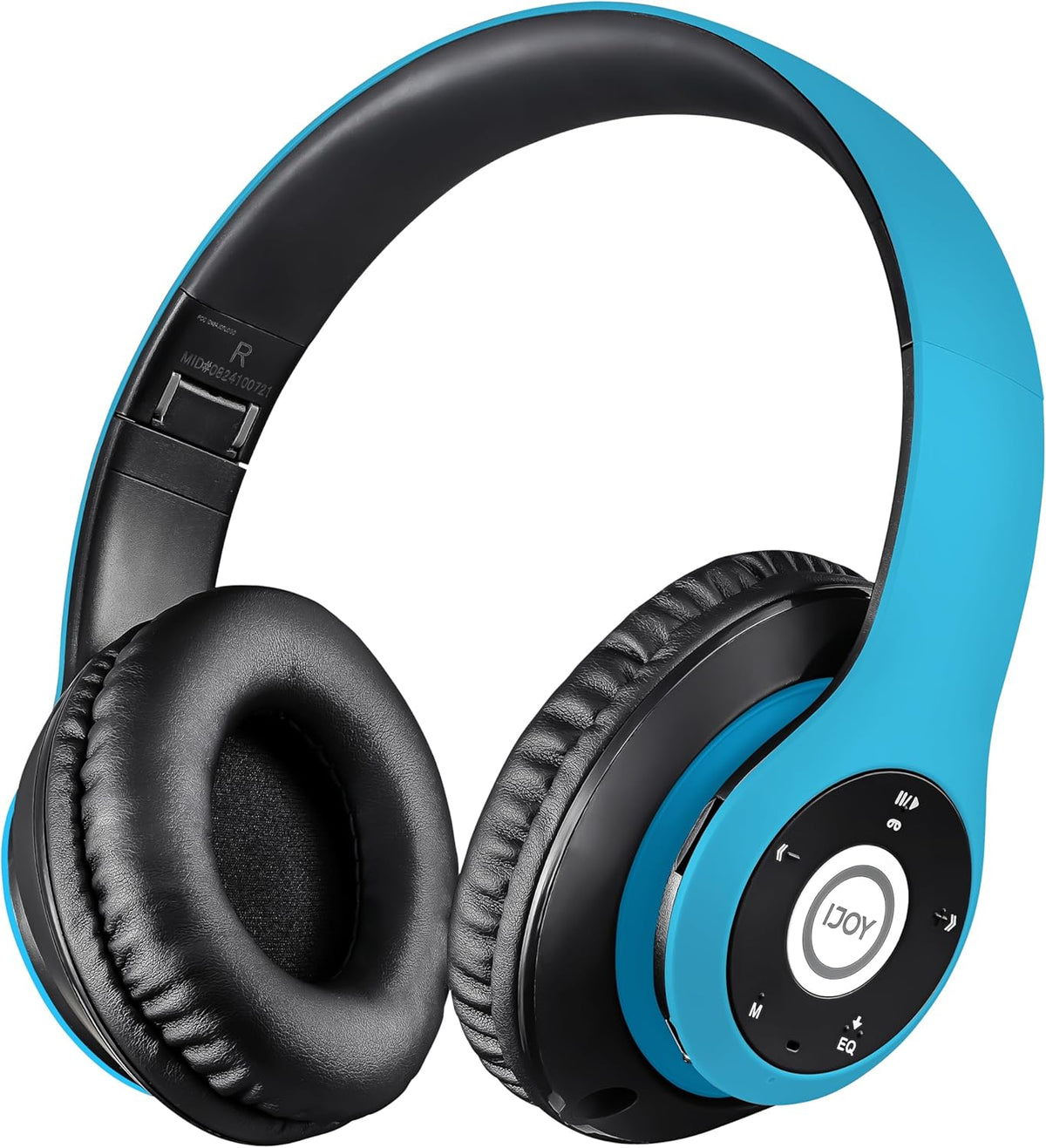 iJoy Bluetooth Headphones Over Ear, Wireless and Wired Foldable Headset Built-in Microphone, FM, Micro SD Card Slot - (Blue) Adults Kids Boys