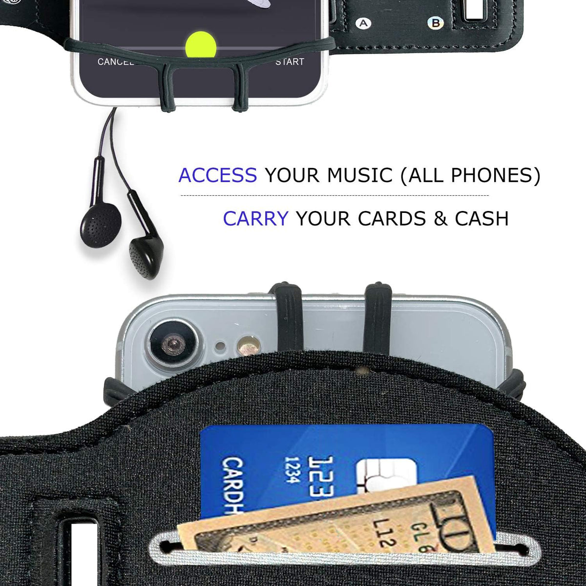 Universal Samsung Armband (Samsung Galaxy S25/S24/S23/S22/S21/S20/S10/A/J/Plus). Running Phone Holder
