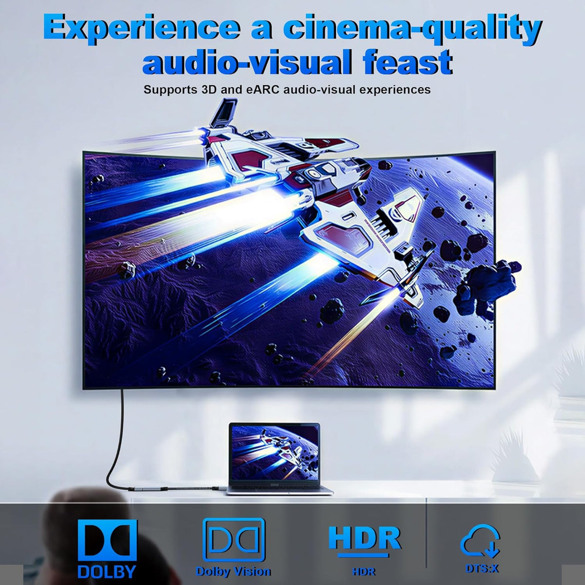 DGHUMEN 8K 1.4 2.1 8K 60Hz 4K 120Hz 5080/4090,RX 7900/6900 DisplayPort to HDMI Adapter / Unidirectional DP to HDMI