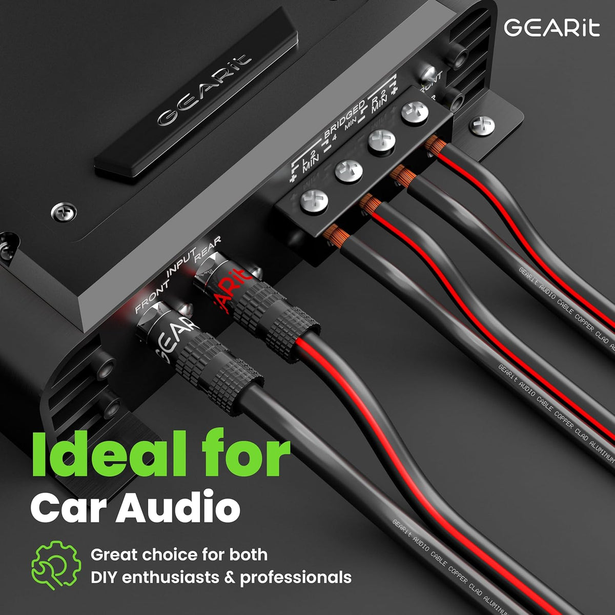 GEARit 14AWG Speaker Wire, Pro Series 14 Gauge Speaker Wire Cable (20 Feet / 6.09 Meters) Great Use for Home Theater Speakers and Car Speakers, Black