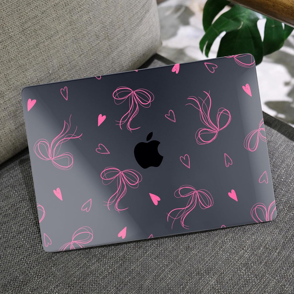 MEEgoodo for MacBook Air 13 inch Case 2021 2020 2019 2018 Released A2337 M1 A2179 A1932 with Touch ID, Plastic Hard Shell & Keyboard Cover Compatible with MacBook Air Case 13.3, Ribbons Bow