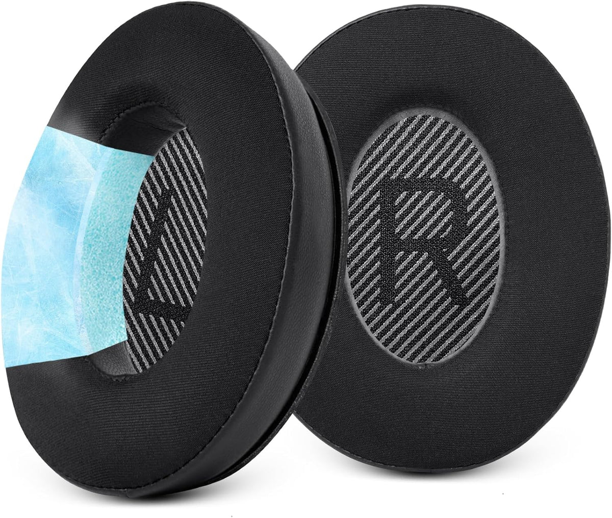 GEVO Ear Pads Cushions Replacement for Bose QC35 ii QC35, Earpads for Bose QuietComfort 35ii 35 Headphones with Protein Leather Noise Isolation Memory Foam (Cooling Gel Black)