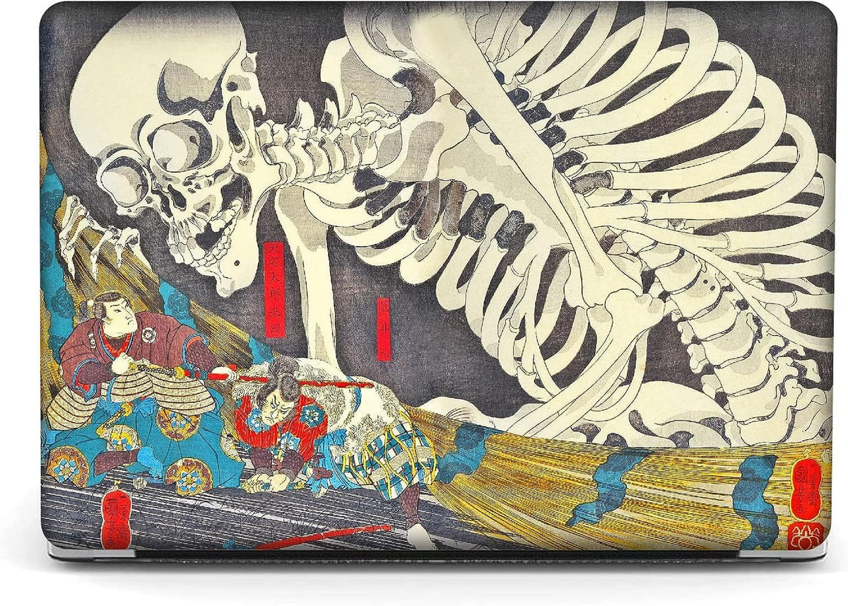 Berkin Arts for MacBook Air 15 inch Case 2025 2024 2023 Release M4 A3241 M3 A3114 M2 A2941 with Keyboard Cover & Screen Protector Feudal Japan Art (The Skeleton Specter by Kuniyoshi)
