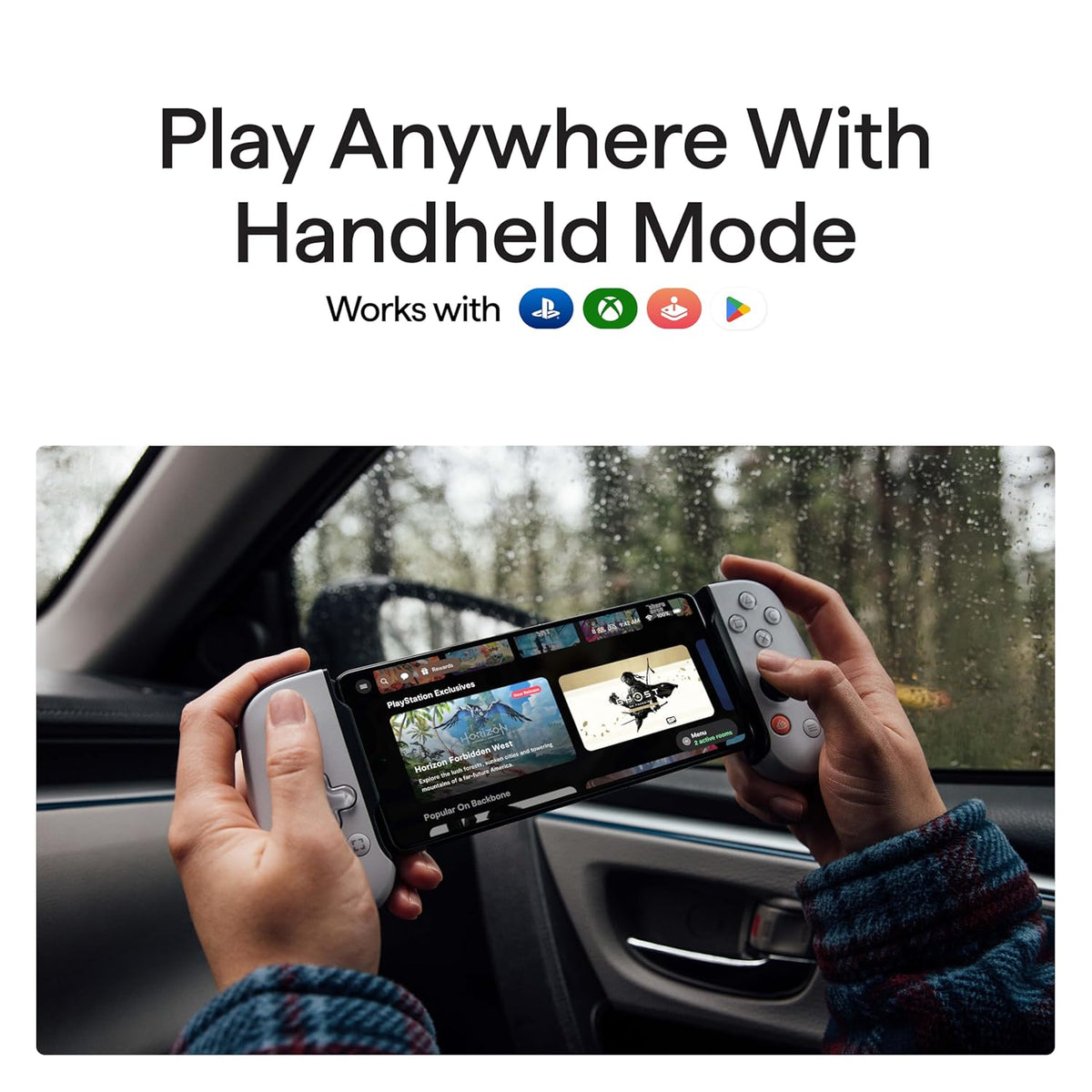 BACKBONE One Mobile Gaming Controller for iPhone (Lightning) - PlayStation Edition - 2nd Gen - Turn Your iPhone into a Gaming Console - Play Xbox, PlayStation & More (3 Months Apple Arcade Included)