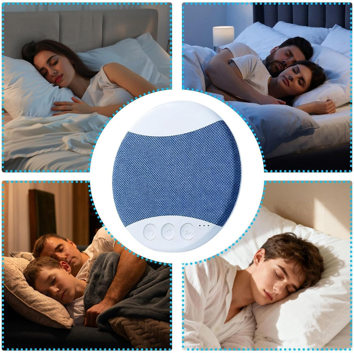 Generic 9.6x1.2cm/3.78x0.47 Inches Sleep Pillow Speaker, Wireless Sound Boxes,Thin Speaker with White Noise | for Home