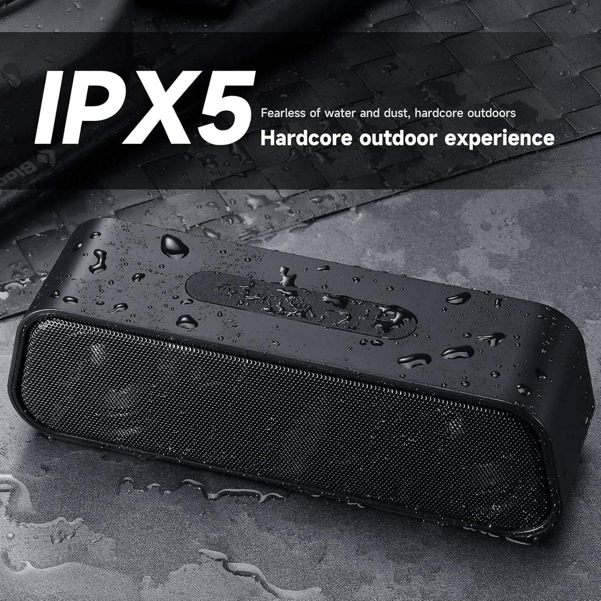 BODAYEEYR 5.4 9D IPX5 Portable Bluetooth Speaker, Surround Sound,Hi Fi Sound Effect, Hard core Waterproof,Multi-Mode