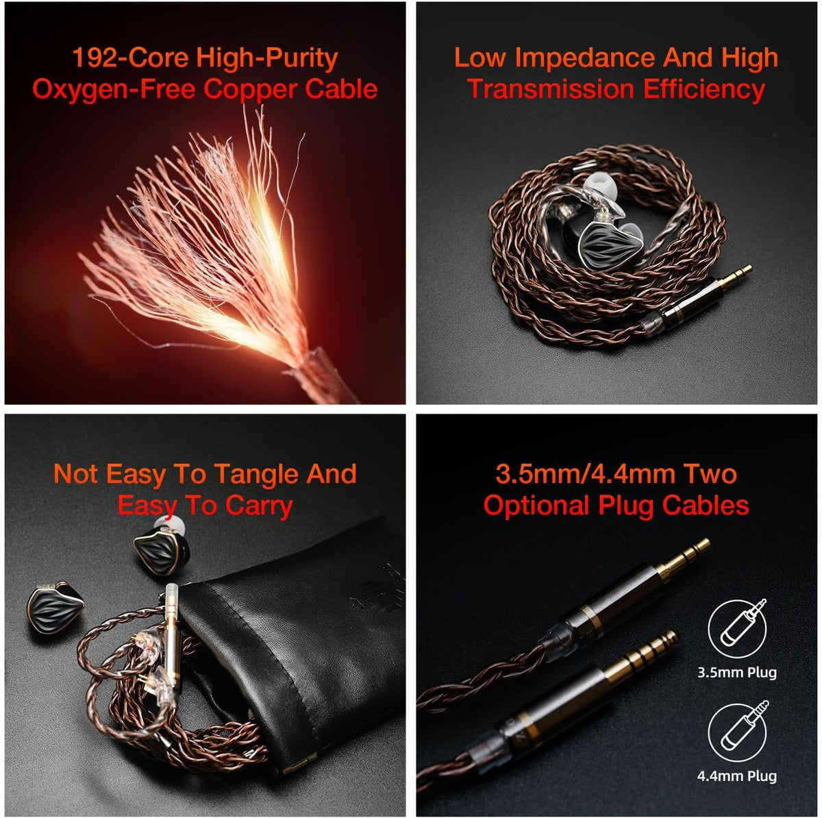 MS3 in-Ear Monitors, 2BA+1DD Hybrid IEM Wired Earphones, Includes 3 Pneumatic Tuning Filters - Exclusive Adjustable Soundstage for Instruments, Detachable Cable for Audiophile/Musician 4.4 mm