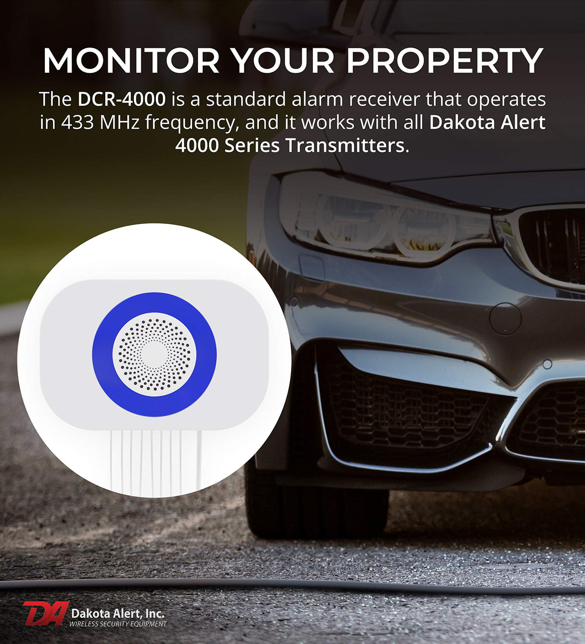 Dakota Alert Driveway Alarm Sensor - Wireless One Mile DCRH-4k Plus Rubber Hose Driveway Alarm System, Relay Outputs, RE-4k Plus Receiver & DCHT-4000