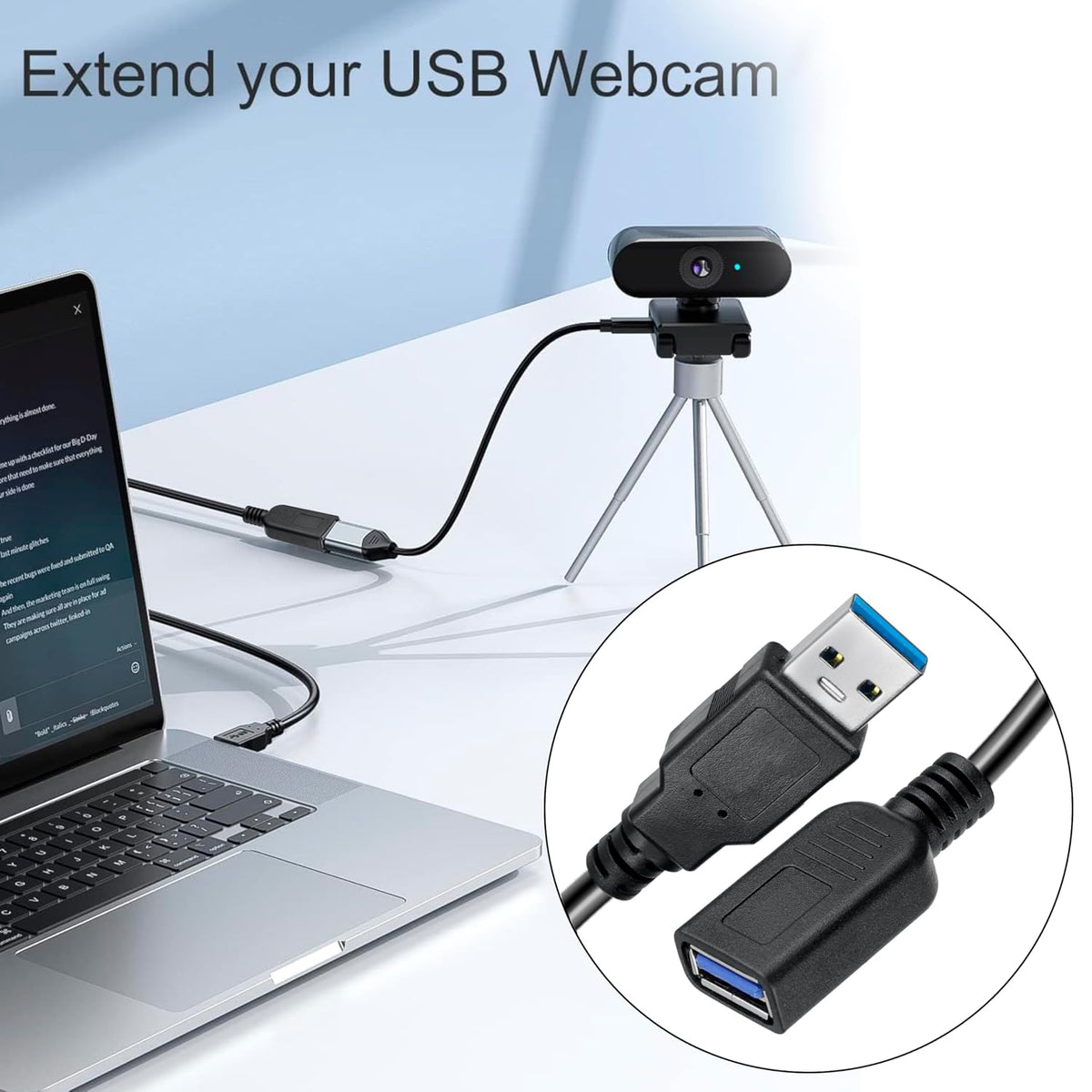 6 Pack 1 3.0 3.0 SaiTech IT Short Length Feet USB Extension Cable, USB A Male to Female Extender - Black
