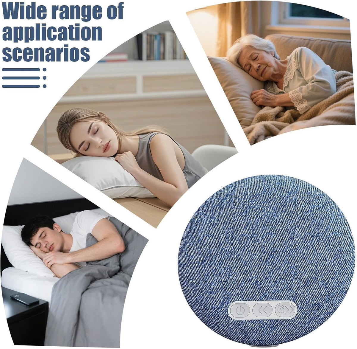 Generic Sleep Speaker, White Noise with Timer, Portable Sound Machine for Sleep, for Home Bedroom Office Car Travel