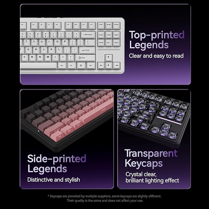 ATK A87 Pro Wireless Mechanical Keyboard 87-Key TKL Gasket Mount Hot-Swap Tri-Mode RGB (Glacier Blue)