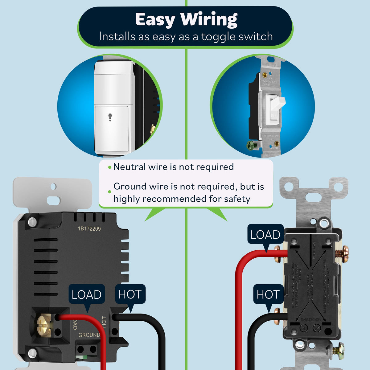 TOPGREENER PIR Motion Sensor Light Switch, Occupancy & Vacancy Motion Sensor Switch, ???????????????? ?????????????? ???????????? ????????, No Neutral Wire, Single Pole