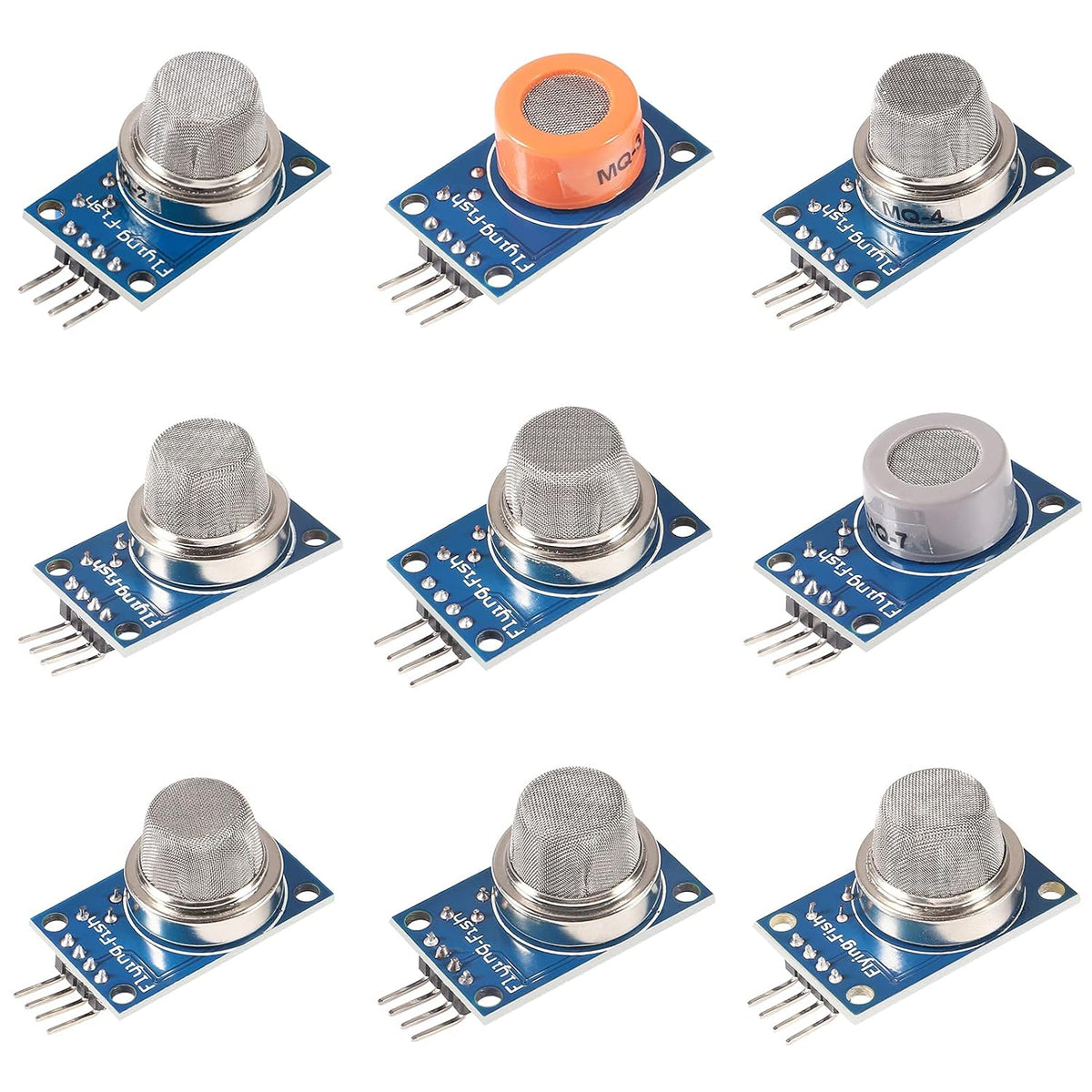 ACEIRMC 9pcs/Lot MQ-2 MQ-3 MQ-4 MQ-5 MQ-6 MQ-7 MQ-8 MQ-9 MQ-135 (9PCS/Lot) Gas Detection Sensor Module Sensor Module