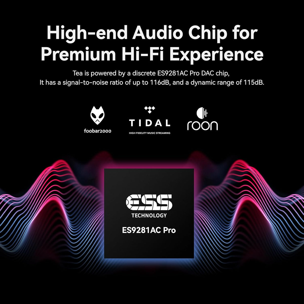 KHADAS Tea Portable Headphone Amplifier,DAC Magnetic Amplifier Bluetooth 5.0 HiFi Hi-Res USB DAC 32bit/384KHz, 1160mAh Battery ESS ES9281AC Pro Qualcomm QCC5125 LDAC/aptX HD, PCM, DSD, MQA(Grey)