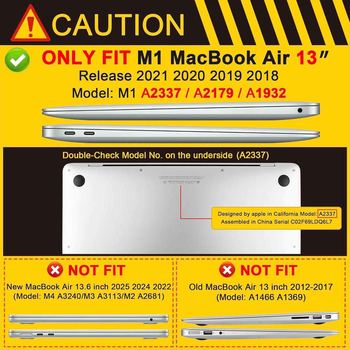 MEEgoodo for MacBook Air 13 inch Case 2021 2020 2019 2018 Released A2337 M1 A2179 A1932 with Touch ID, Plastic Hard Shell & Keyboard Cover Compatible with MacBook Air Case 13.3,Space & Animals