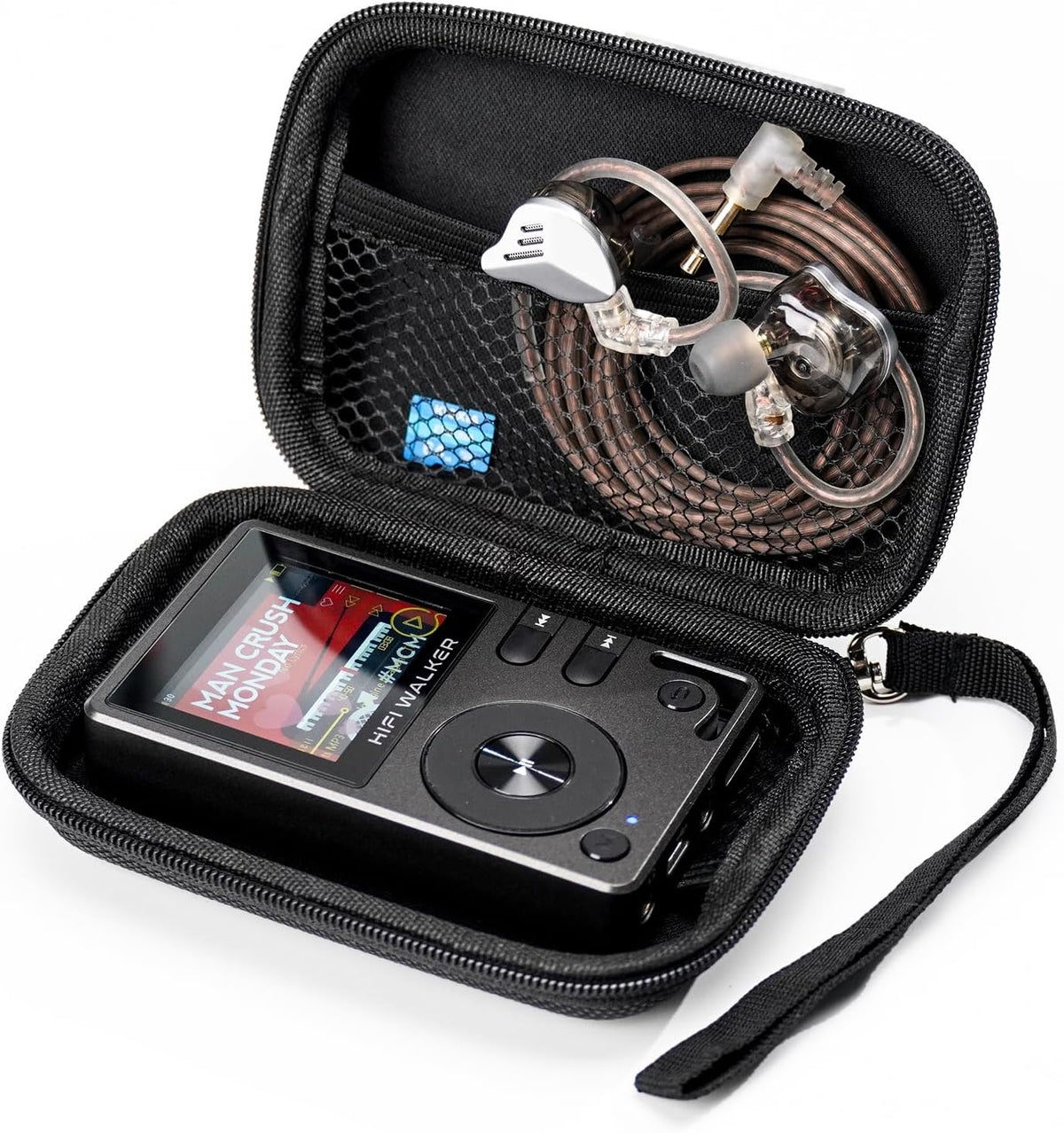 HIFI WALKER MP3 H2, H2 G7, Player Case Compatible with Touch and Portable Hard EVA Carrying Case for Earphones, USB