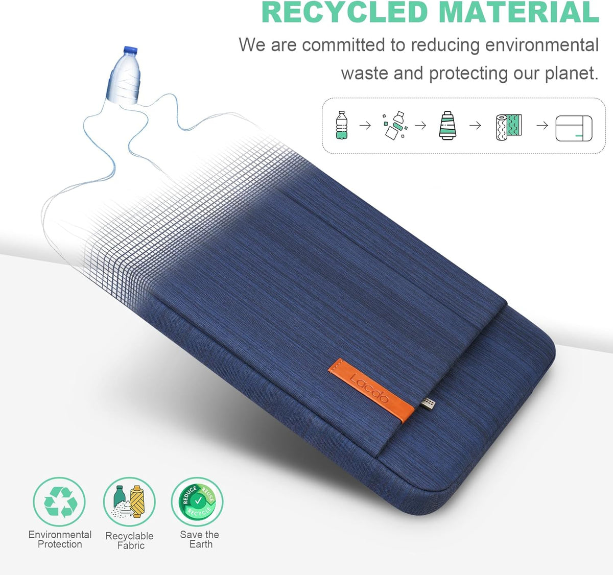 Lacdo Laptop Sleeve Case for 14 inch New MacBook Pro M4/M3/M2/M1 Chips Pro Max A3112 A3401 A3185 A2918 A2992 A2779 2024-2021, 13.8" 13.5" Microsoft Surface Laptop 7th 6 5 4 3 Computer Bag, Blue