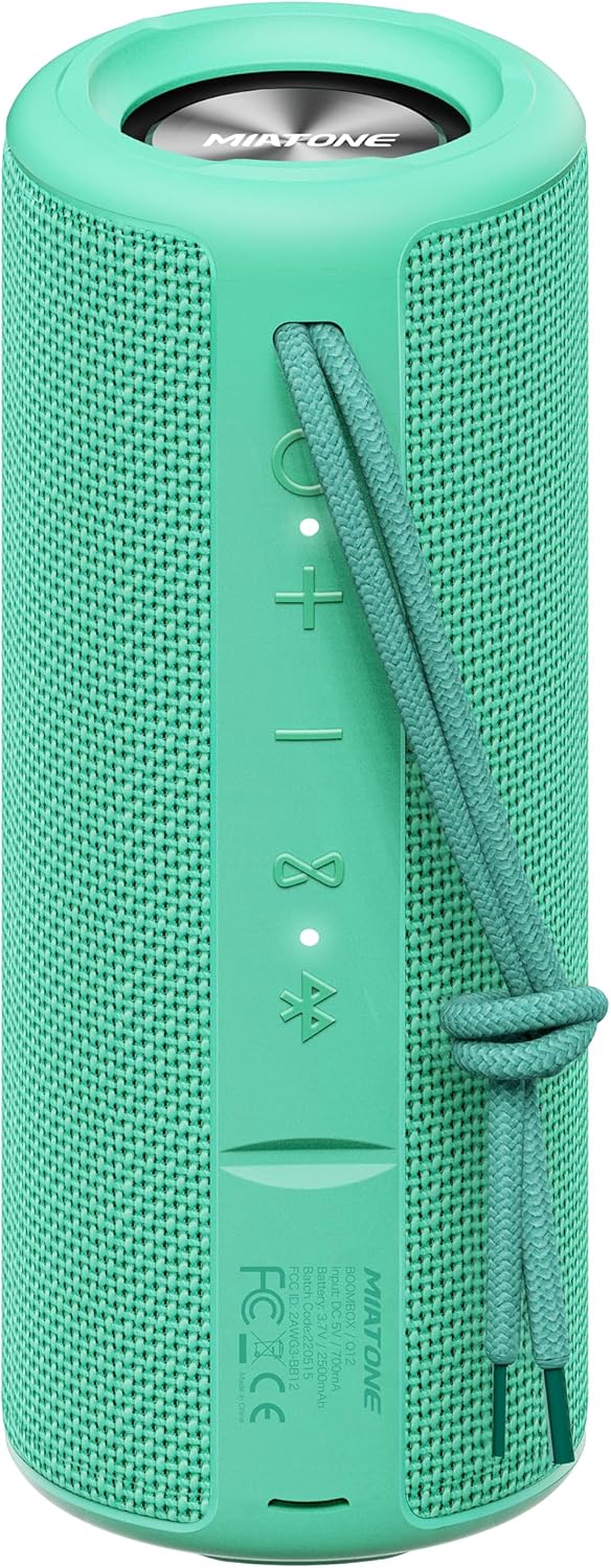 MIATONE Boombox Portable Bluetooth Speaker Gifts for Her Him Women Men - Green