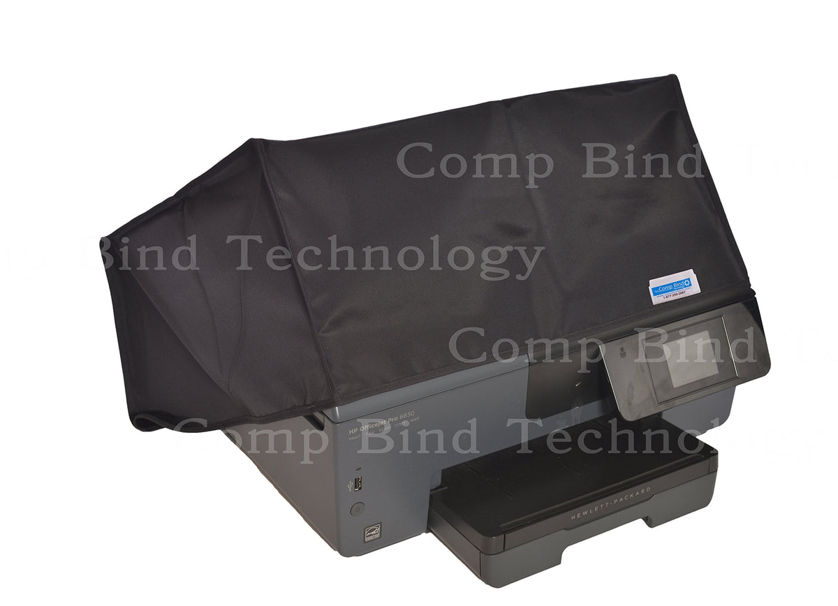 Comp Bind Technology Dust Cover Compatible with HP OfficeJet 4630 Wireless Printer, Black Nylon Anti Static Cover Dimensions 17.5''W x 13''D x 7.5''H