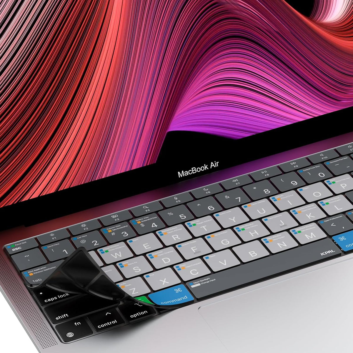 JCPal MacOS Shortcut Guide Keyboard Cover for 2020 MacBook Air 13" (US-Layout)